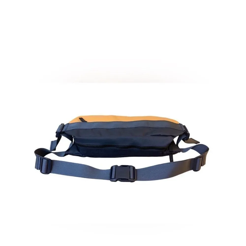 L.L.Bean Athleisure Sling Pack Belt Bag- Toffee Yellow Navy Blue, New With Tags